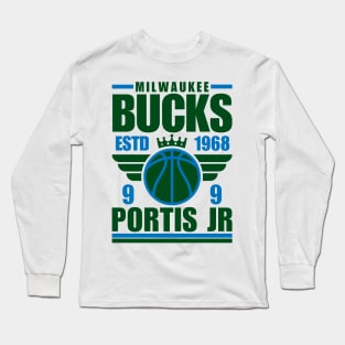 Milwaukee Bucks Portis Jr 9 Retro Long Sleeve T-Shirt